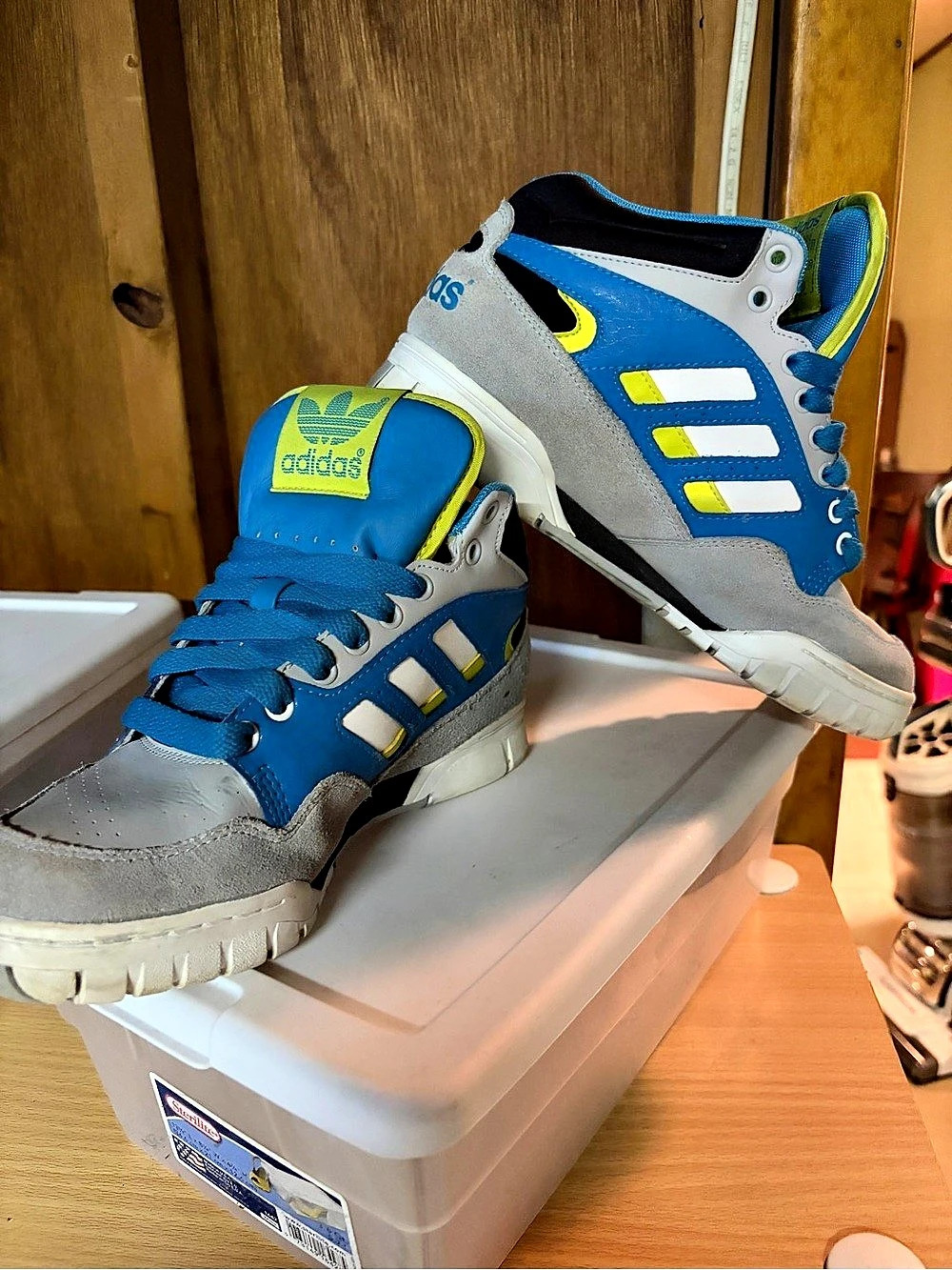 adidas Streetball Mid Blue & Gray Sneakers US 5.5